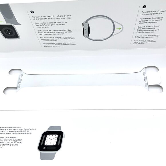Genuine Apple Watch Silicon Solo Loop Band 40mm size 6 Watch 4 5 6 7 8 SE -white - Picture 11 of 16
